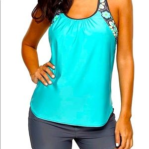 Dearlove Blouson Floral T-Back Push Up Tankini